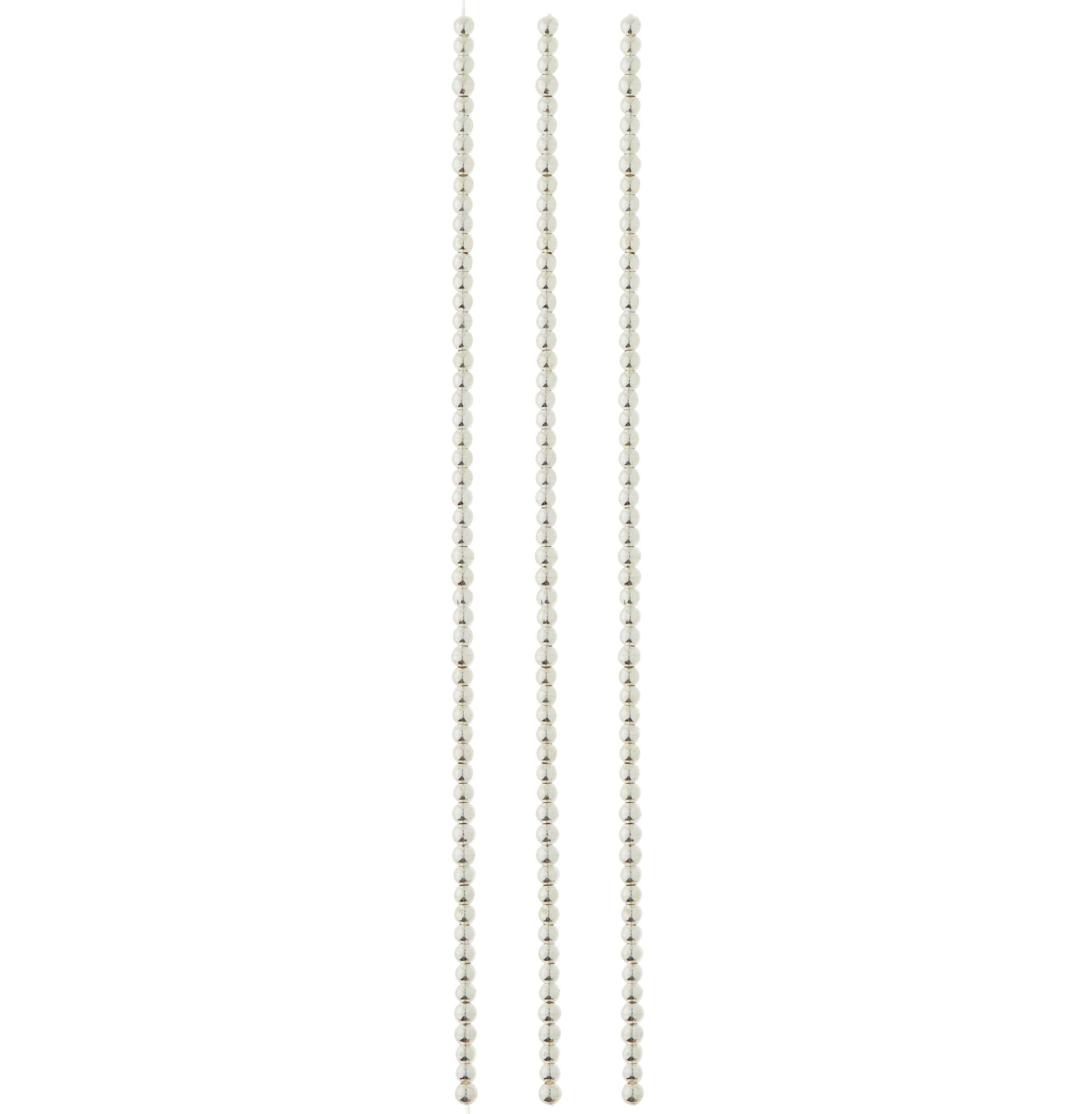 Sterling Silver-Plated Round Beads by Bead Landing